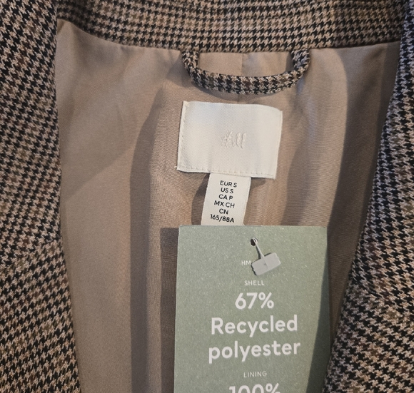 H&M Tan Checkered Blazer - Picture 5 of 11